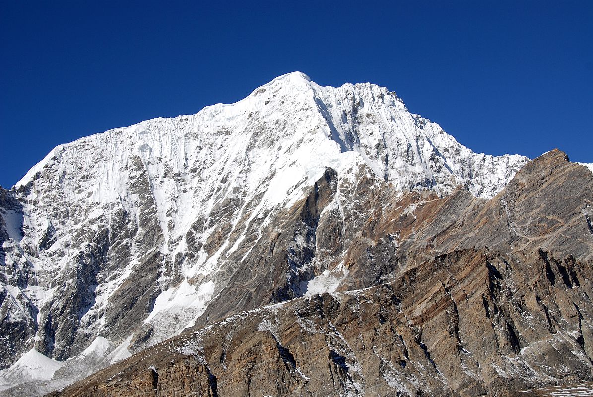 38 Pemthang Karpo Ri Close Up From Ridge Above Shingdip On Trek To Shishapangma Advanced Base Camp Pemthang Karpo Ri (6830m) close up from the ridge above Shingdip.